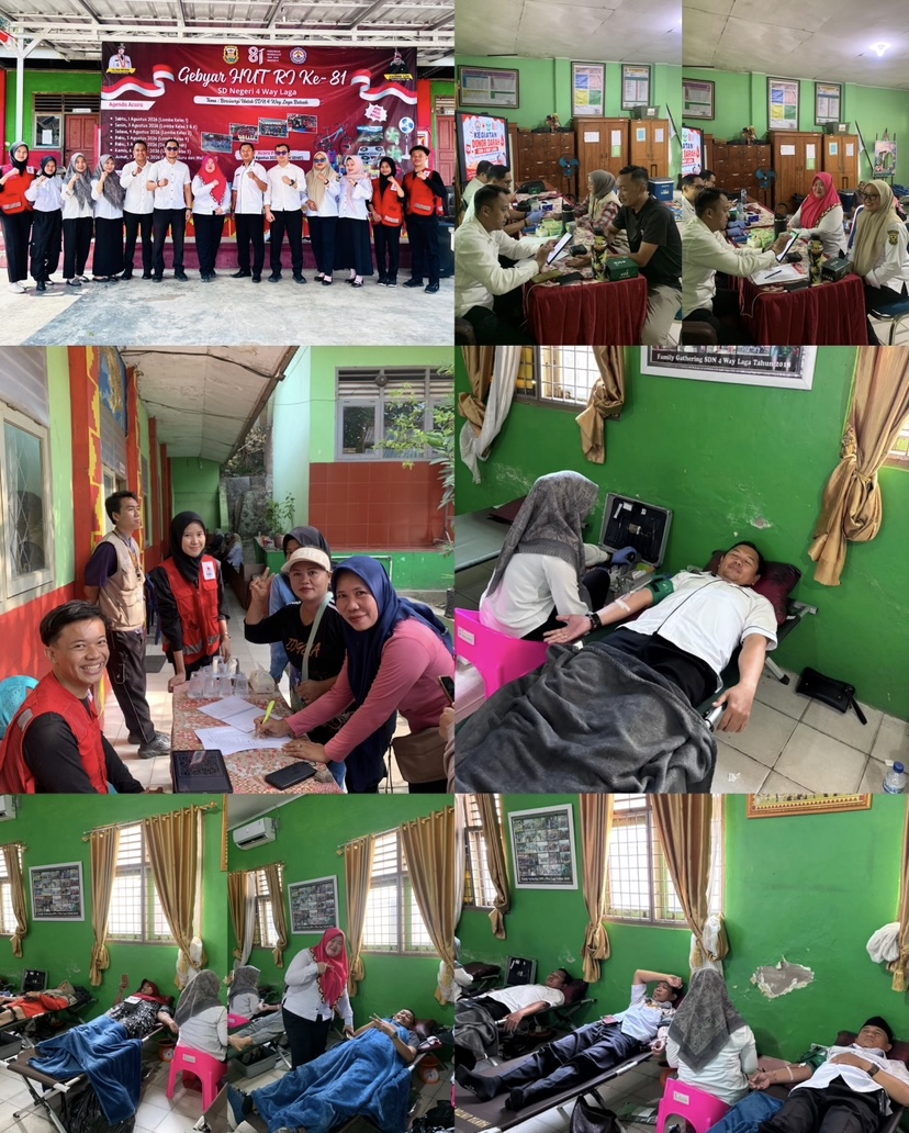 Gambar Berita: Kegiatan Donor Darah SDN 4 Way Laga Bersama PMI dan UKM PSR PMI UNIT UNILA